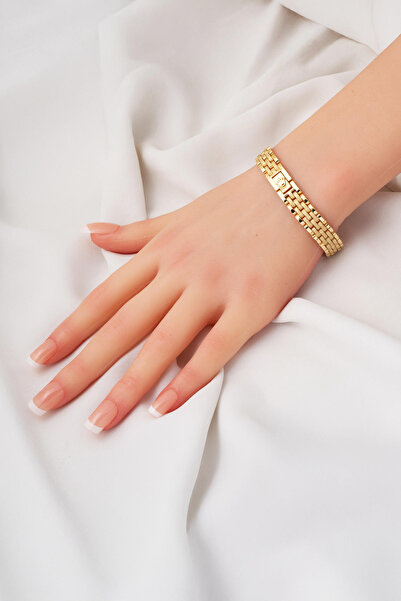 Bilezikci Rolex Kordon Unisex Altın Bileklik 14 Ayar