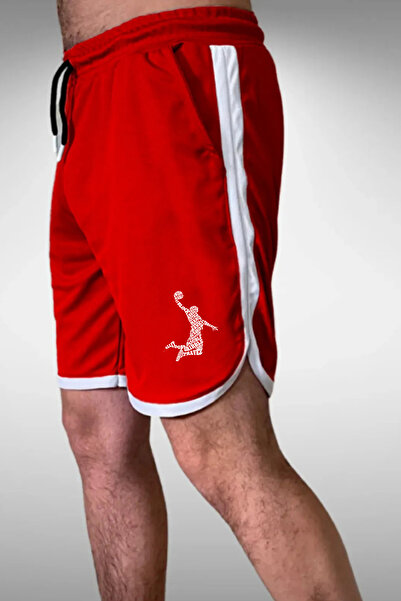 Deep sense Men's Red Summer Sports Shorts Casual Basketball Football Fitness ...