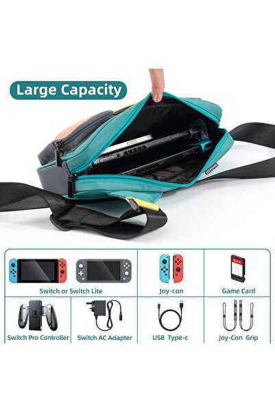 erorex حقيبة سفر متعددة الوظائف ذات سعة كبيرة متوافقة مع حقيبة رسول ليزرية بألوان متباينة