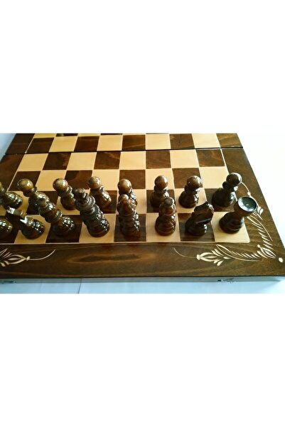 AZI Wooden Chess Set 44x44 cm with Chess Box and Pieces