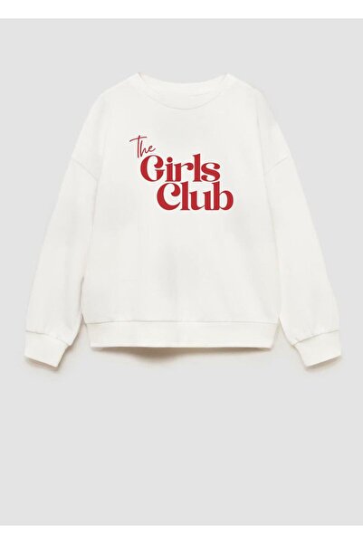 Monila Kız Çocuk Baskılı 3 İplik Kumaş Pamuklu Sweatshirt
