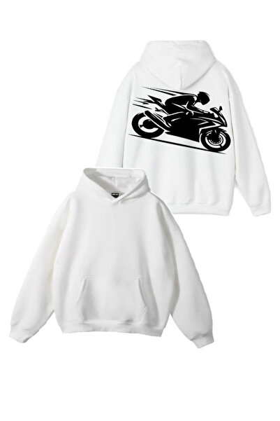 Sebesta Fashion سترة بقلنسوة من القطن بطبعة سباقات الموتور من SEBESTA FASHION