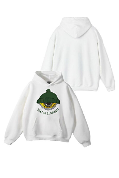 Sebesta Fashion New Season My Eyes Printed 3 Thread Cotton Hooded Sweatshirt ...