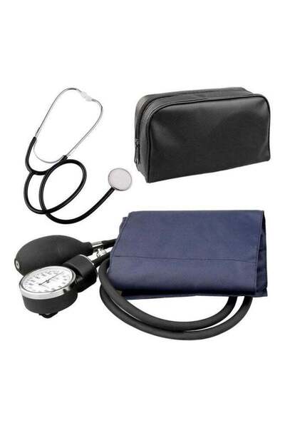 Lumely Stethoscope & Aneroid Sphygmomanometer Cuff Kit，Upper Arm Blood Pressure Monitor，with Storage Bag