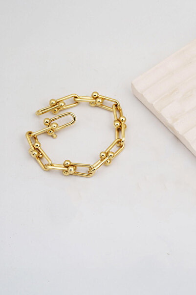 Bilezikci Kalın Tiffany Zincir 14 Ayar Altın Bileklik