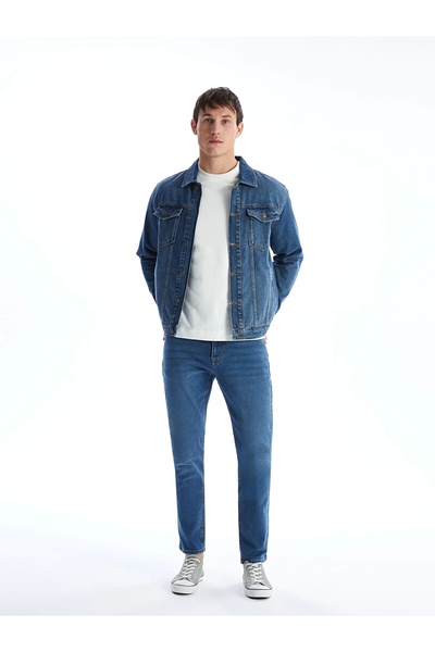 LC Waikiki LCW Jeans Indigo Стандартний крій Чоловіча джинсова куртка