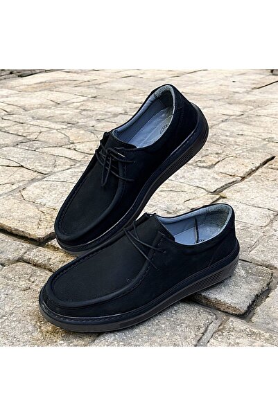KAFKASLAR AYAKKABI PANTOFI TRENDING BĂRBAȚI ORTOPEDICI COMPLET, Piele uleioasă, neagră, cu talpă groasă