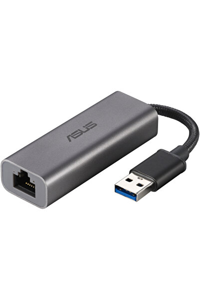 ASUS Placă de rețea Ethernet USB-C2500, 2.5G, plug and play, aluminiu, USB 3.0