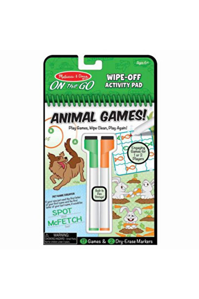 Melissa & Doug Επαναχρησιμοποιήσιμο σημειωματάριο με δραστηριότητες και παιχνίδια Ζώα - Melissa And Doug