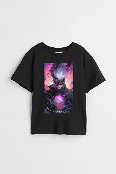 Darkia تي شيرت Jujutsu Kaisen Satoru Gojo بتصميم الرسوم المتحركة للجنسين للأطفال