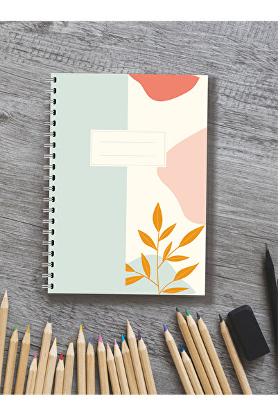 BULUT DİJİTAL 80 Sheets - A4 Spiral Cardboard Cover - Set of 4 - Checkered - School Notebook