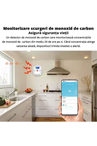 ACJ Intelligent Carbon Monoxide Detector Tuya WiFi