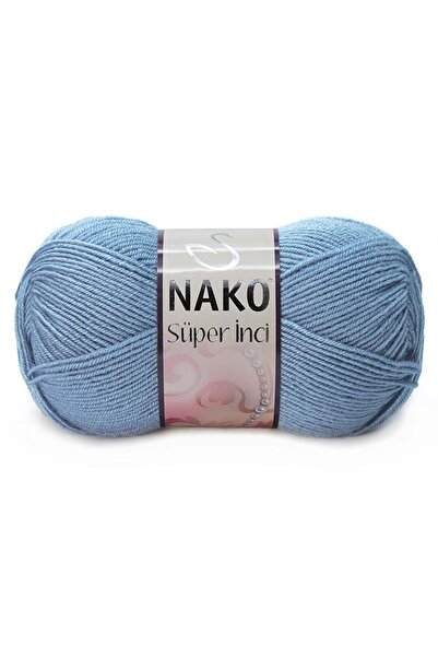 NAKO سوبر بيرل| خيط صوف للحياكة اليدوية| رمز اللون: 1986 الدينيم الأزرق