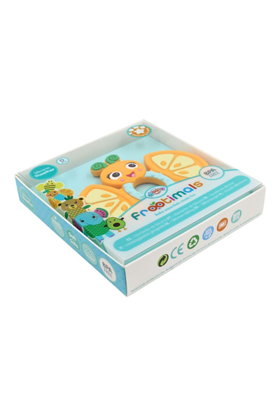 FROOTIMALS Silicone Teething Toy, Orangiefly