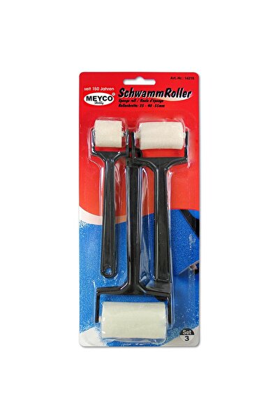 Meyco Set of 3 rollers, sponge rollers for painting and decorating