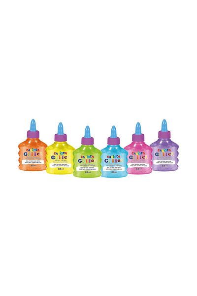 CARIOCA Glitter Glue Mix 12 pcs/set, 88 ml, neon