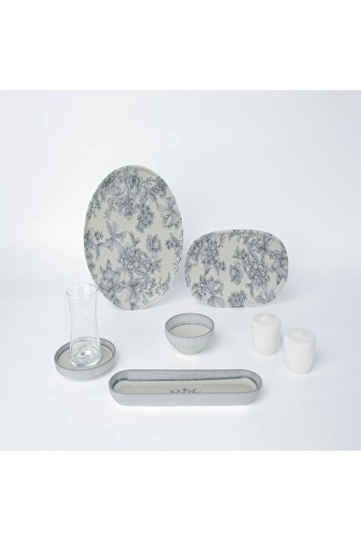 Pierre Cardin Isla Grey Porselen 28 Parça Kahvaltı Takımı