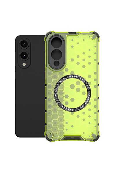 ALC MOBILE Carcasă compatibilă cu Samsung Galaxy S25 Edge; Verde - Model fagu...