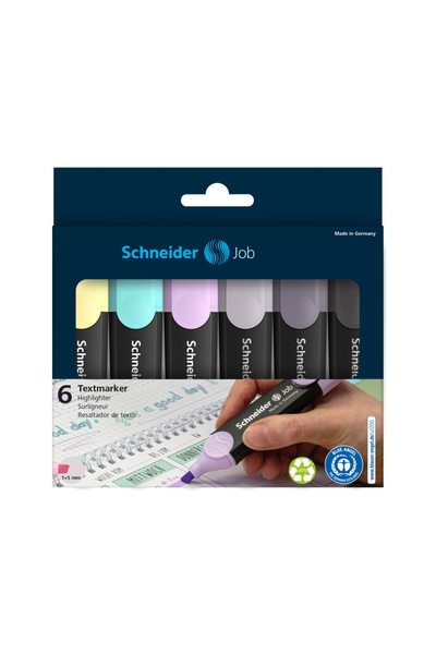SCHNEIDER Textmarker Job 6 colors/set including gray