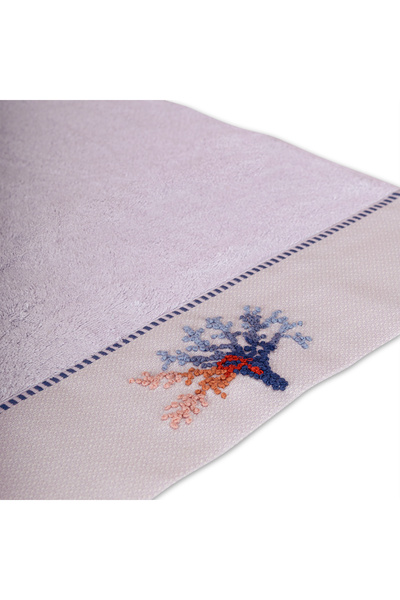 Altınbaşak Eva Bambu Nakışlı El Havlusu 50 x 90 Lila