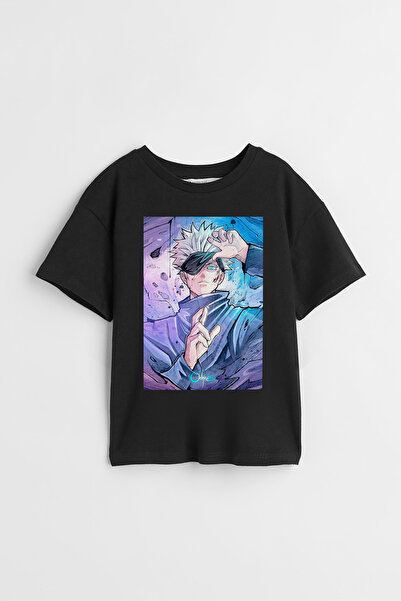 Darkia تي شيرت Jujutsu Kaisen Satoru Gojo بتصميم الرسوم المتحركة للجنسين للأطفال