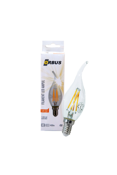 ORBUS Rustik Kıvrık TC3 4W E14 LED Ampul 400lm
