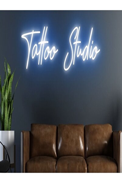 BİZ BU İŞİN KEYİF KISMINDAYIZ Tattoo Studio Yazılı Neon Tabela