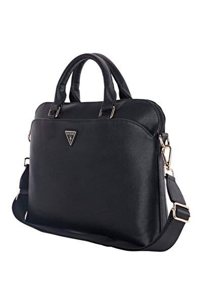 Guess Geantă laptop piele ecologică, 15", neagră