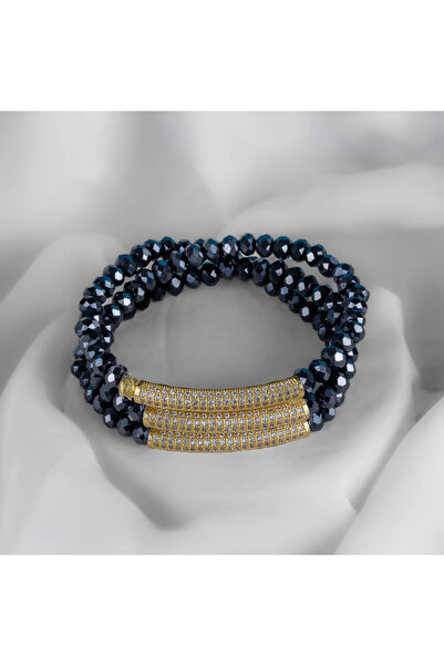 MORPHORA سوار مسبحة ألينا باللون الأزرق الداكن