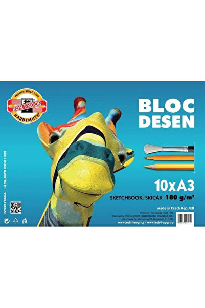 Koh-İ Noor Hardmuth Bloc desen A3 GIRAFA 180gr/mp, 10coli