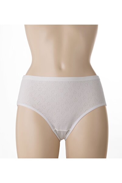 Quatarze Yildiz 6 Pack 100% Cotton Heart Jacquard Bato Panties Q3590
