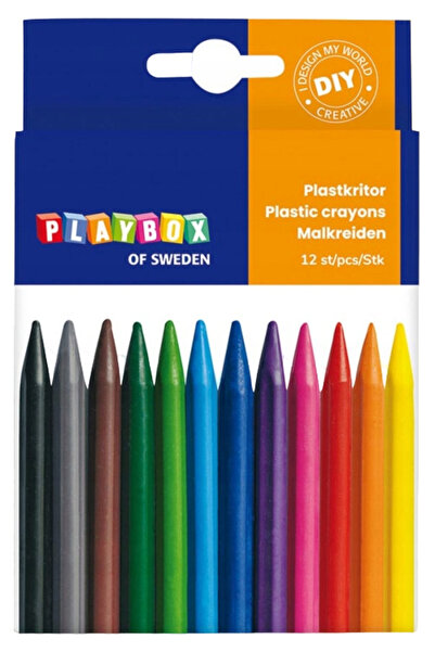 Playbox Set 12 creioane colorate cerate