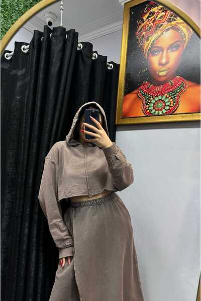 Butik Antik kahve Etekli takım