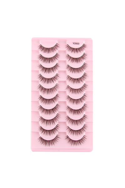 choice2 10 أزواج - Y2003 10 أزواج من الرموش الصناعية الطبيعية من مانجا لاشز ث...