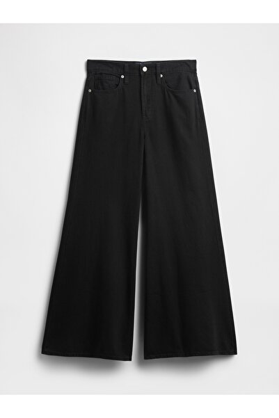 GAP Kadın Siyah Washwell Wide Leg Pantolon