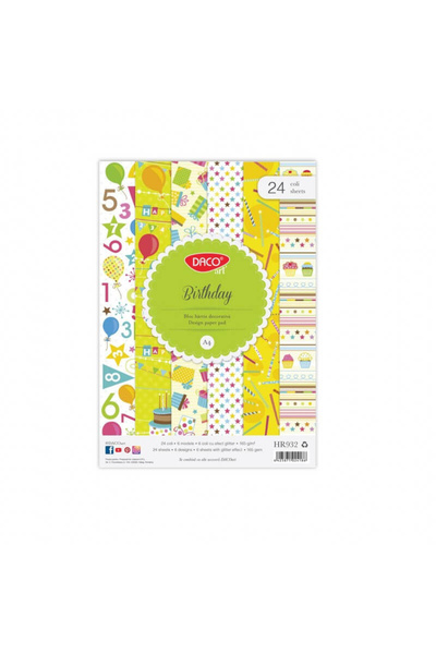 daço Decorative paper, anniversary pattern, 24 sheets
