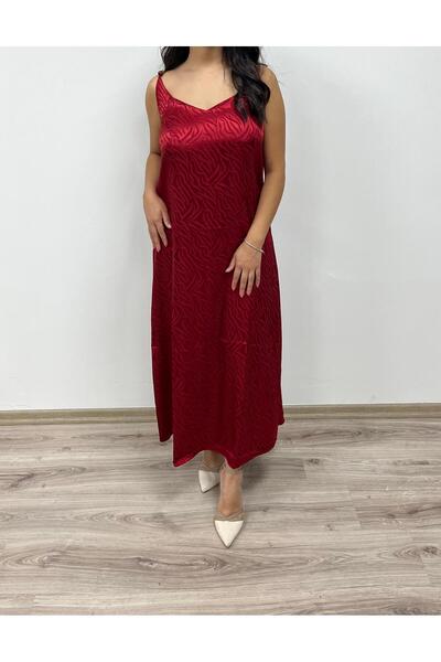 VAZIRADK فستان من الساتان بنمط الحمار الوحشي