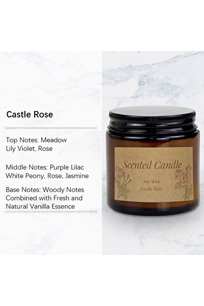 Generic Scented Candles, Scented Aromatherapy Candle for Home SPA Yoga, 100g (Castle Rose)