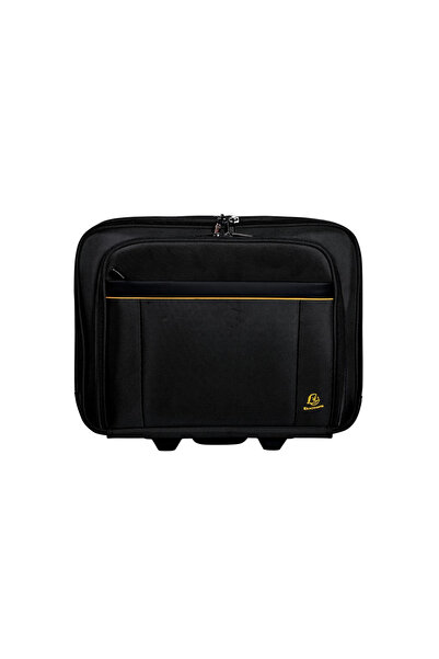 Exacompta Troler de mana cu 4 roti, pentru haine si laptop 15,6", culoare negru