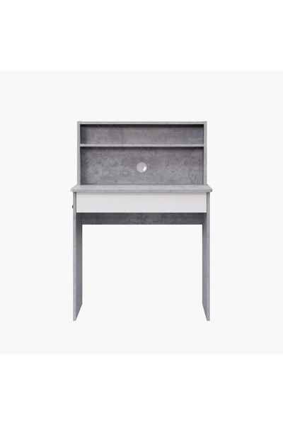 Home Box Islet Compact 1-Drawer Study Desk with Hutch