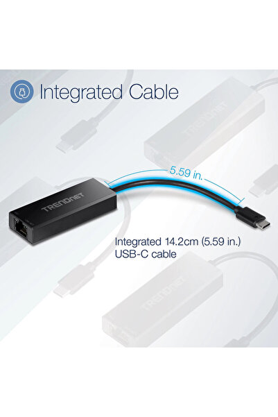 Techsuit Adaptor USB-C mascul la RJ45 port LAN feminin 100Mbps AC20