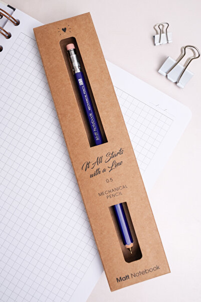 Matt Notebook Premium Ahşap Gövdeli Versatil Uçlu Kalem 0.5 mm Lacivert