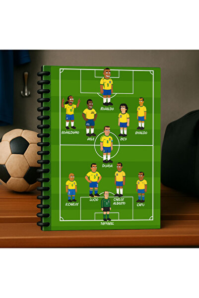 PAKLON Brazil Legendary Squad Hardcover A4 Unlined Notebook