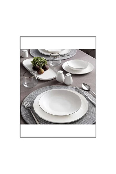 Pierre Cardin Pure Platin 62 Parça 12 Kişilik Yemek Takımı