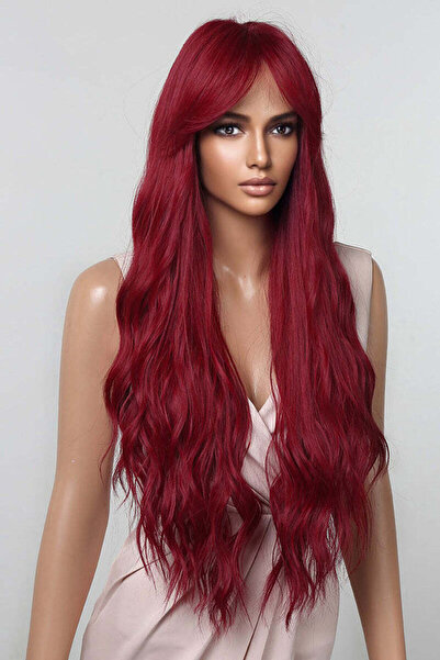 WildFashion Red wig, long hair PER136-3838