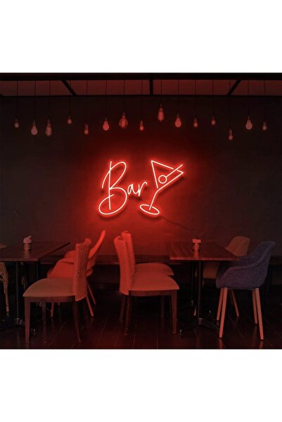 BİZ BU İŞİN KEYİF KISMINDAYIZ Bar Yazılı ve Şekilli Neon Tabela