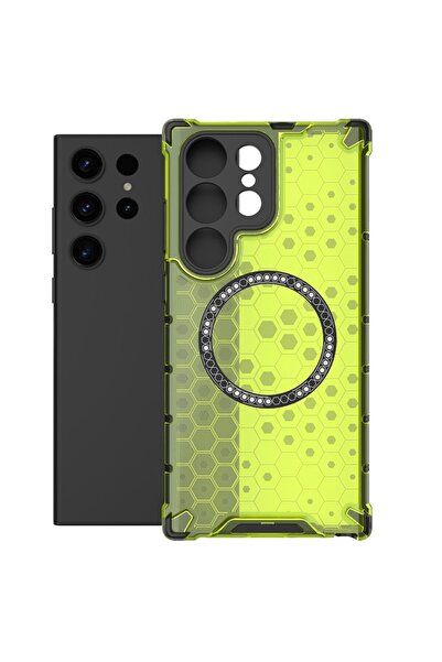 ALC MOBILE Carcasă compatibilă cu Samsung Galaxy S23 Ultra; Verde - Model fag...