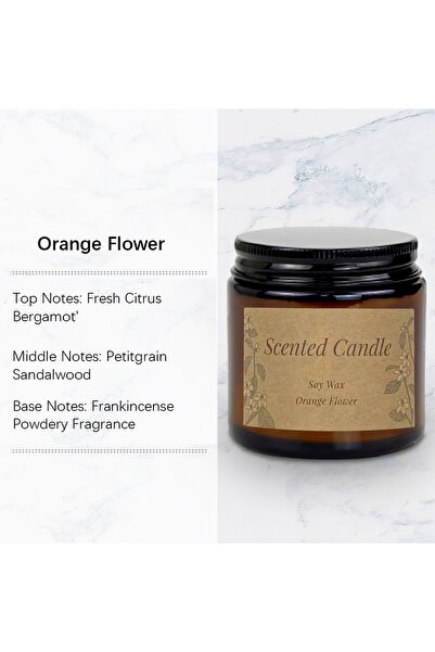 Generic Scented Candles, Scented Aromatherapy Candle for Home SPA Yoga, 100G (Orange Flower)
