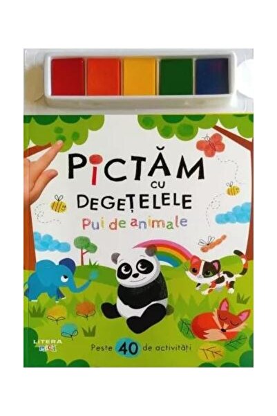 Editura Litera Pictam cu degetelele. Pui de animale