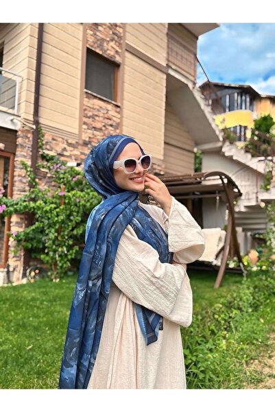 MODA Åal moale cu model Rossa - Albastru rece